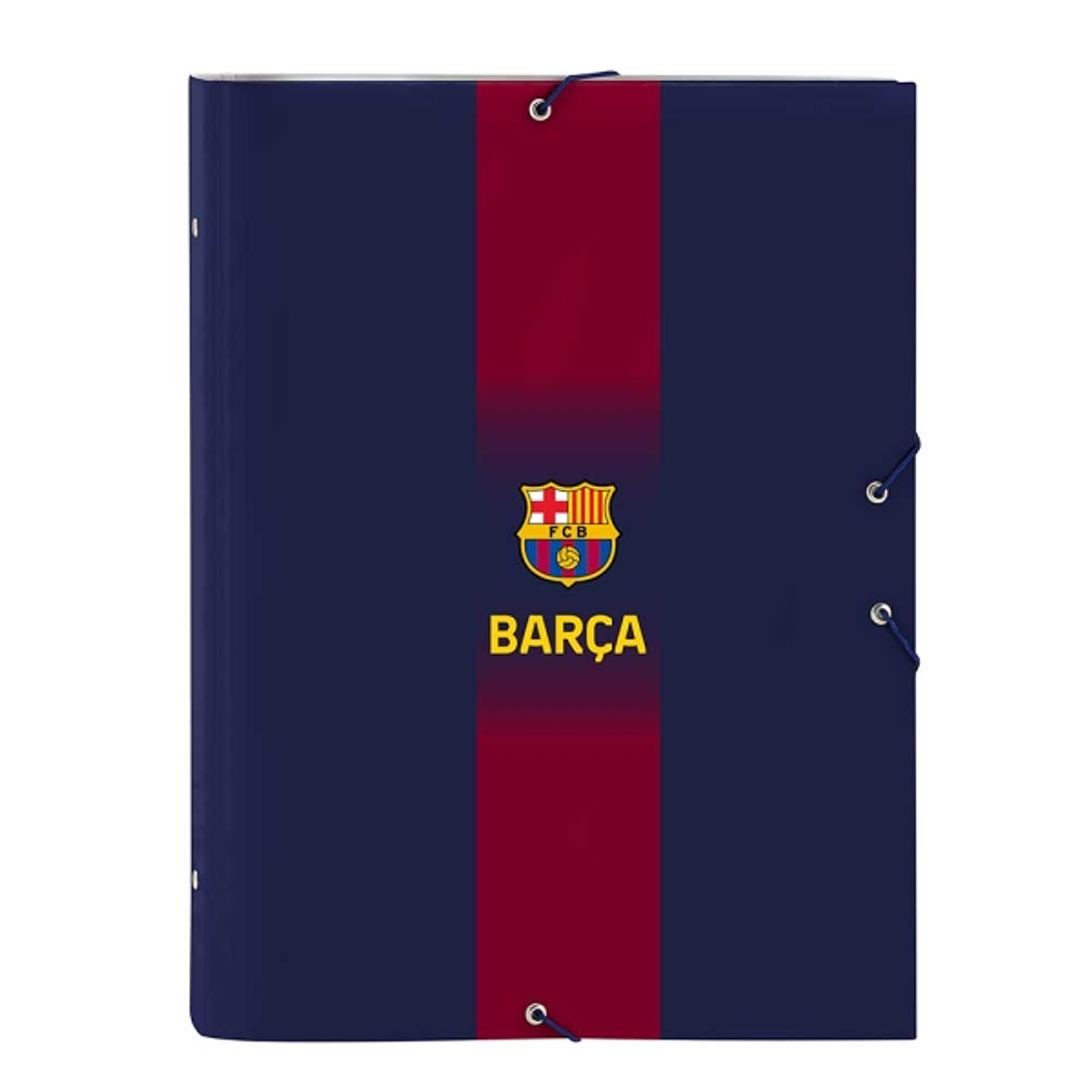 Safta F.C.Barcelona Carpeta Clasificadora - Tapas Duras Forradas - Cierre con Gomas Elasticas - Formato Folio - 26x33.5x4cm - Color Rojo y Azul 1