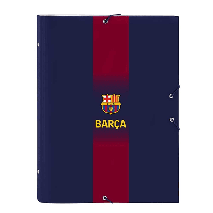 Safta F.C.Barcelona Carpeta Clasificadora - Tapas Duras Forradas - Cierre con Gomas Elasticas - Formato Folio - 26x33.5x4cm - Color Rojo y Azul 1