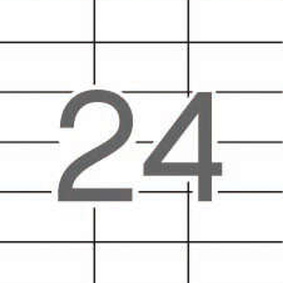 Apli Pack de 600 Etiquetas 70x37mm  - 25 Hojas por 24 Etiquetas - Adhesivo Permanente - Cantos Rectos - Color Blanco 1