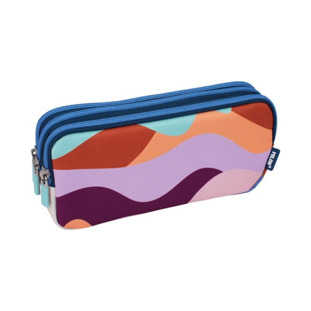 Milan The Fun Estuche Portatodo 3 Amplios Compartimentos - Cierre de Cremallera 1