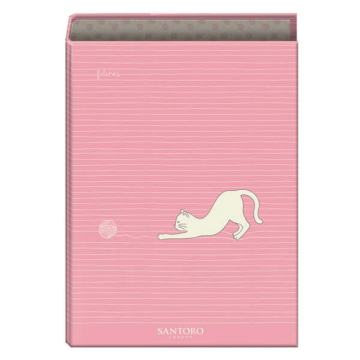Dohe Santoro Felines Carpeta de 4 Anillas Formato Folio - Cubierta de Carton Forrado - Anillas Niqueladas de 40mm 1