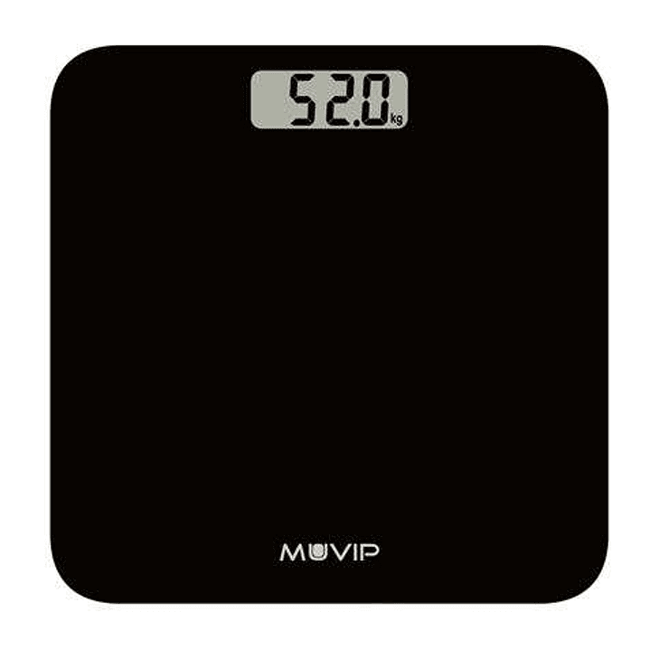 Muvip Bascula Digital de Baño - Capacidad 180Kg - Sensores Alta Precision - Color Negro 1