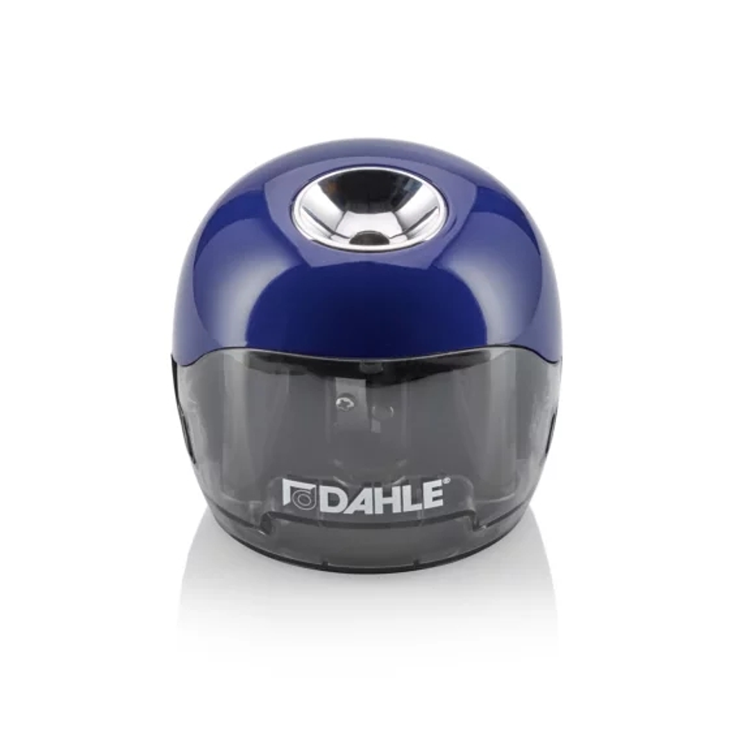 Dahle 250 Afilalapices Electrico - Para Lapices de Ø 8mm - Gran Deposito Transparente - Alimentacion con Pilas AA - ColorAzul 1