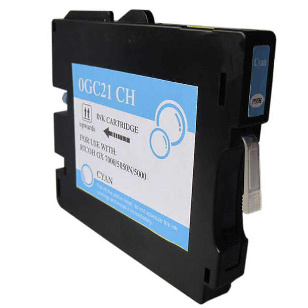 Ricoh GC21C Cyan Cartucho de Tinta Pigmentada Generico - Reemplaza 405533/405537 1