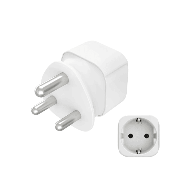 Hama Adaptador de Viaje Toma Tipo M - Potencia hasta 4000W - Hembra Tipo Schuko - Voltaje 230-250V - 7.5x5.2x5.5cm - Color Blanco 1