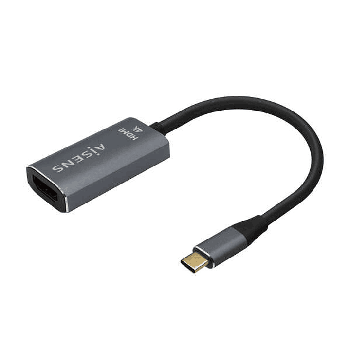 Aisens Conversor Aluminio USB-C a HDMI 4K@60Hz - USB-C/M-HDMI/H - 15cm - Color Gris 1
