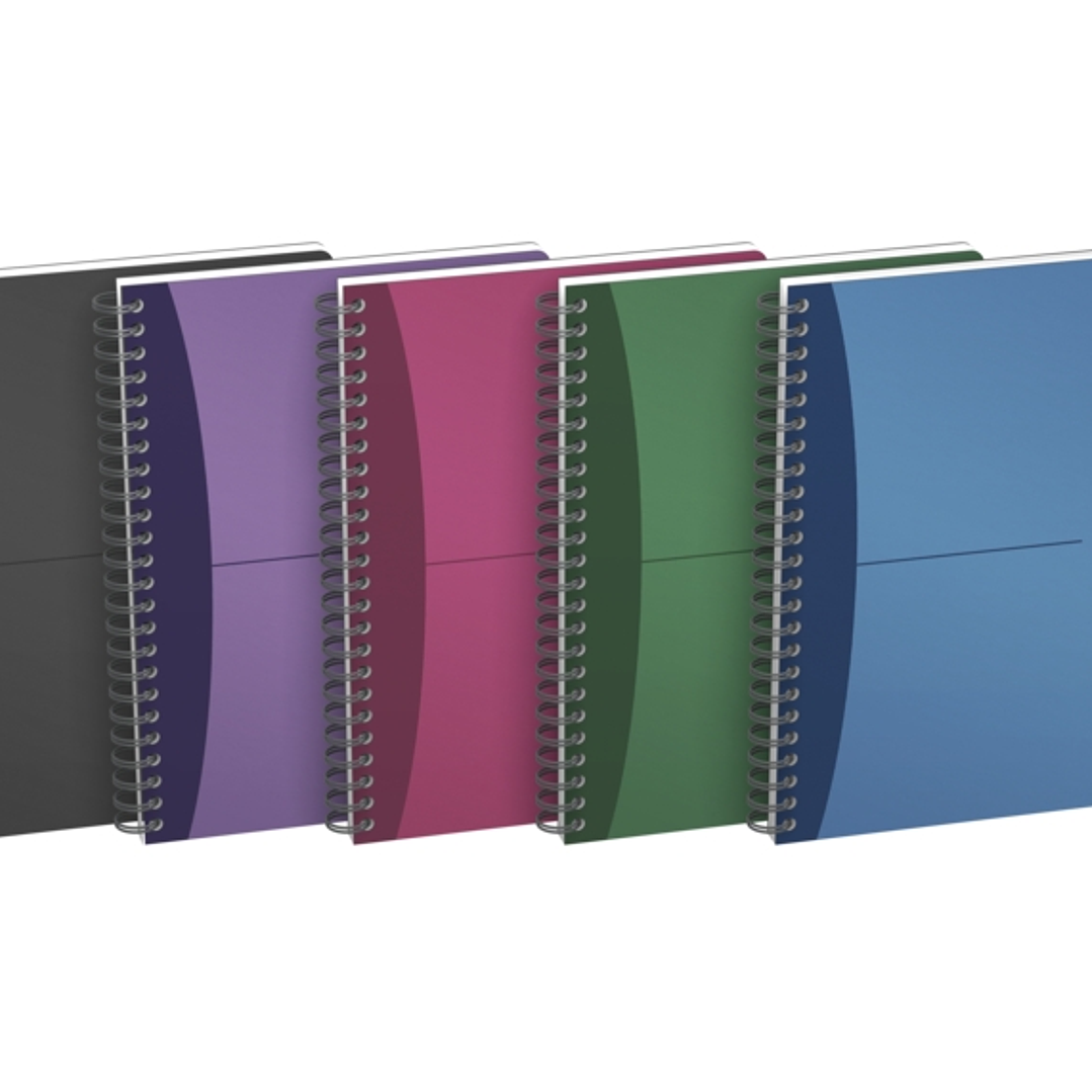 Oxford Office Urban Mix Cuaderno Espiral A5 Cuadricula 5x5mm 90 Hojas - Tapa de Plastico - Colores Surtidos 1