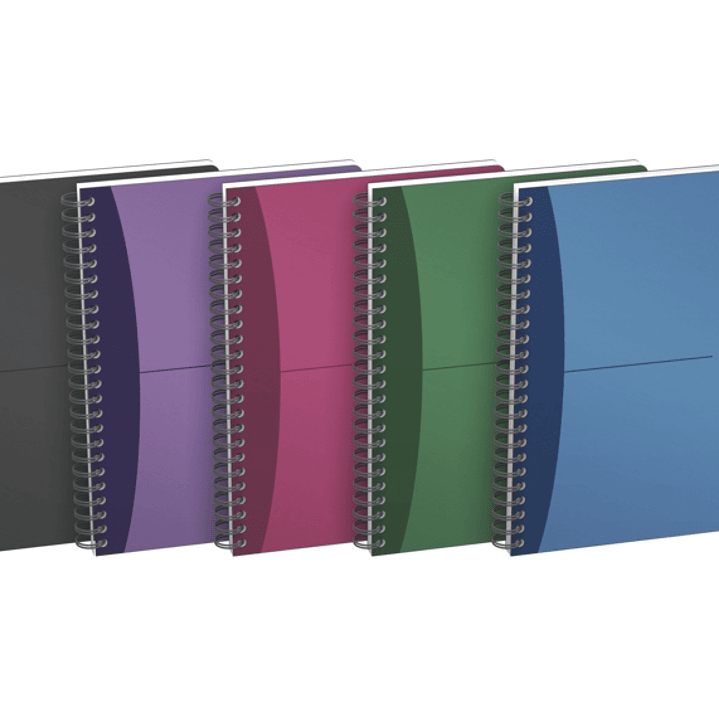 Oxford Office Urban Mix Cuaderno Espiral A5 Cuadricula 5x5mm 90 Hojas - Tapa de Plastico - Colores Surtidos 1