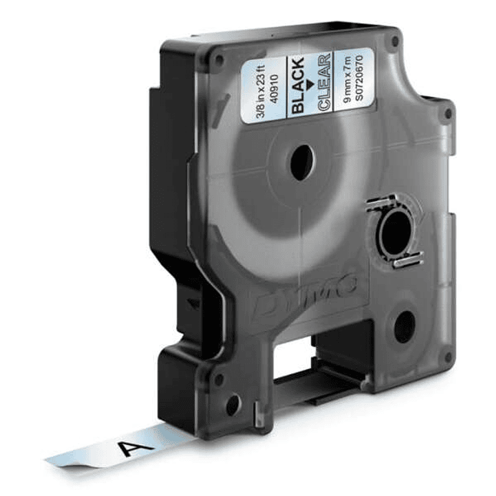 Dymo D1 40910 Cinta de Etiquetas Original para Rotuladora - Texto negro sobre fondo blanco - Ancho 9mm x 7 metros - S0720670 1