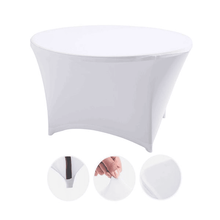 Sungarden Funda Para Mesa de Resina Redonda 160x74cm - Color Blanco 1