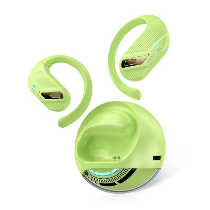 Vention OpenBeat O12 Auriculares Bluetooth 5.4 con Estuche de Carga - True Wireless - Open Ear - 7h Autonomia - Color Verde 1