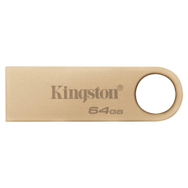 Kingston DataTraveler SE9 G3 Memoria USB-A 3.2 Gen 1 64GB - 220 MB/s en Lectura - Diseño Metalico - Color Oro (Pendrive) 1