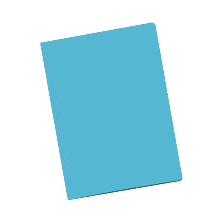 Dohe Pack de 50 Subcarpetas de Cartulina 180gr - Tamaño Folio - Ranura para Fastener - Color Azul Claro 1