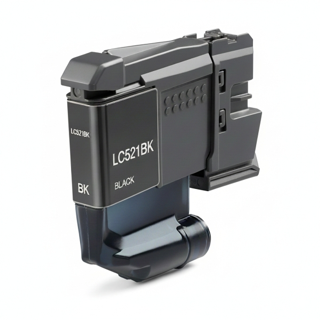 Brother LC521 Negro Cartucho de Tinta Pigmentada Generico - Reemplaza LC521BK 1