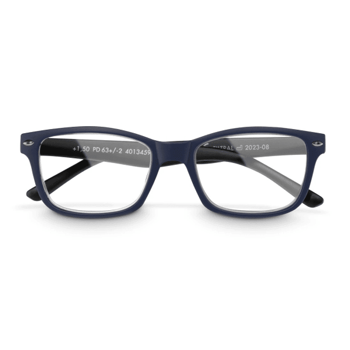 Hama Gafas de Lectura de +1.5 Dioptrias - Montura de Plastico Reciclado - Unisex - Color Azul y Negro 1