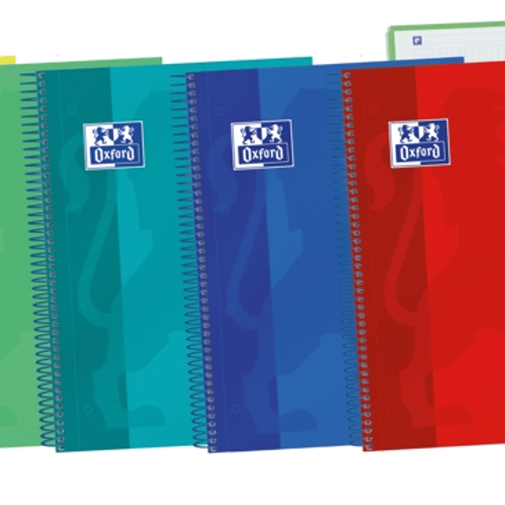 Oxford School Touch A4+ Europeanbook - Tapa Extradura Resistente - 120 Hojas de Colores Vivos - Cuadricula 5x5 1