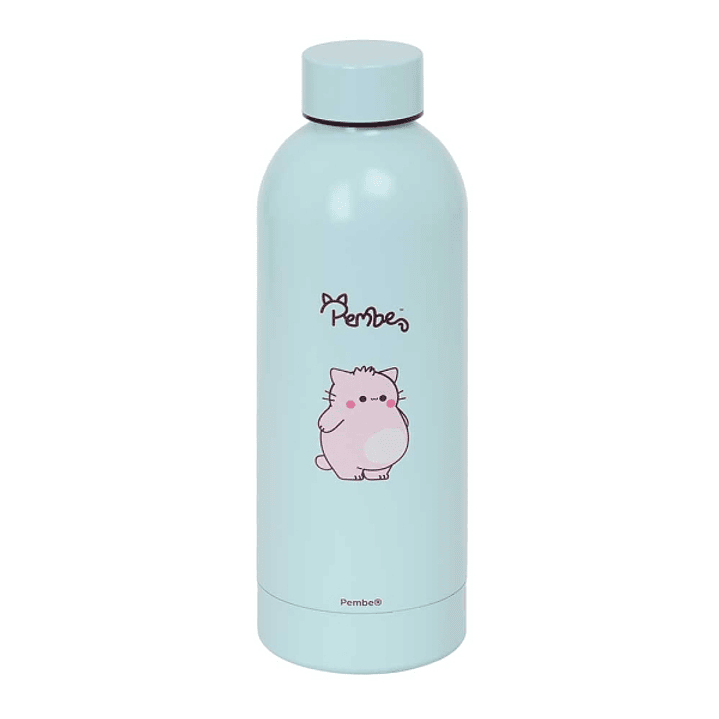 Safta Pembe The Pink Cat Botella Termo de 500ml - Acero Inoxidable - 70x225mm - Color Turquesa 1