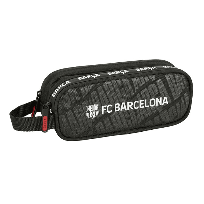Safta F.C.Barcelona Portatodo - 2 Compartimentos con Cremalleras - Asa Lateral - 1L - 210x60x80mm - Color Negro 1