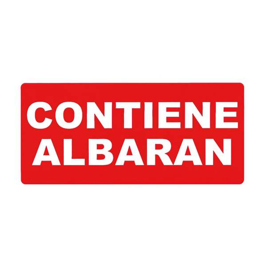 Apli Rollo de 200 Etiquetas Permanentes - Contiene Albaran - Color Rojo 1