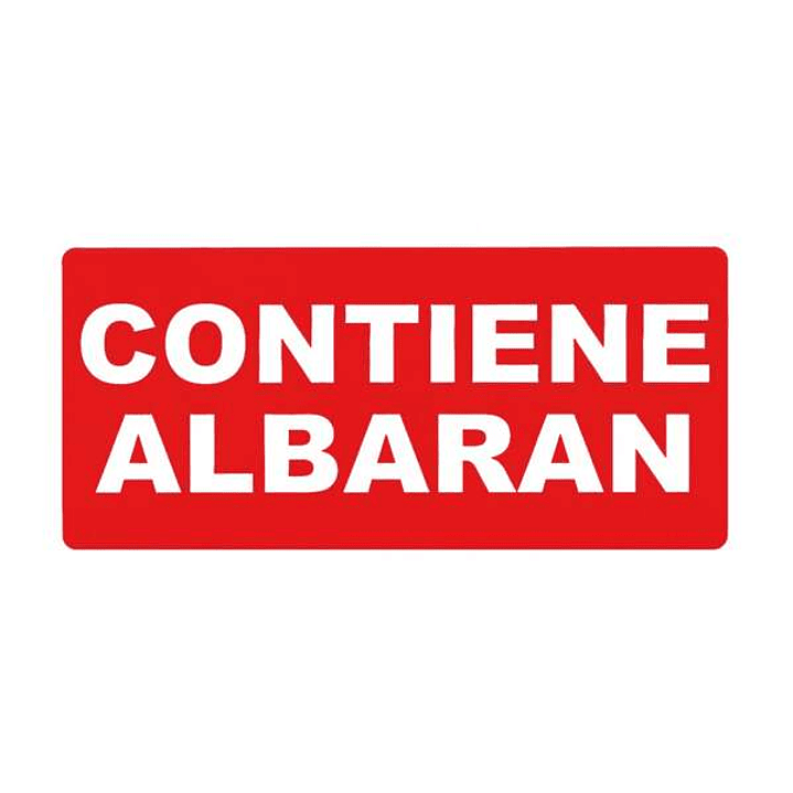 Apli Rollo de 200 Etiquetas Permanentes - Contiene Albaran - Color Rojo 1