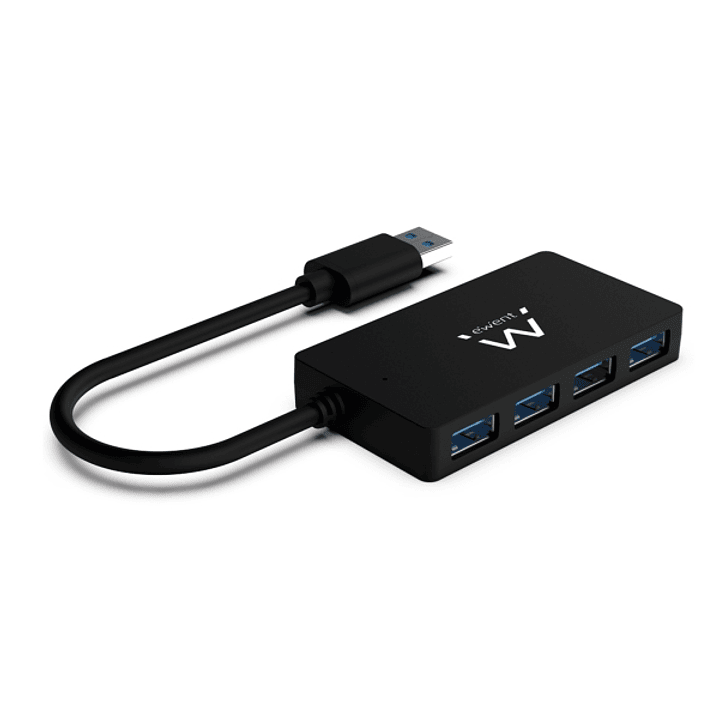 Ewent Hub USB3.2 Gen 1 USB-A de 4 Puertos - Alimentado por USB - Color Negro 1
