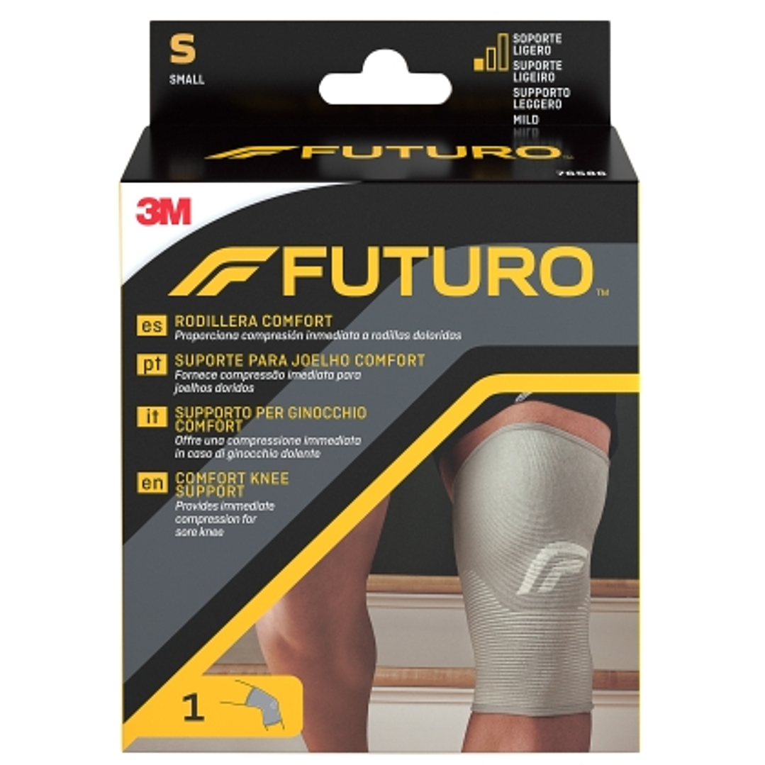 Futuro Comfort Rodillera - Talla S (30.5 - 36.8cm) - Transpirable - Elastico - Color Gris 1