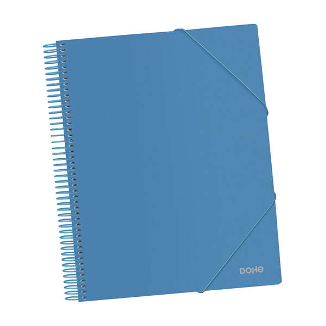 Dohe Carpeta con 40 Fundas Tamaño A4 - Tapa de Polipropileno Opaco de 800 Micras - Fundas Transparentes de 80 Micras - Espiral de Plastico Colorido -  1