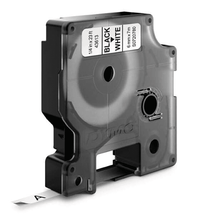 Dymo D1 Cinta de Etiquetas Original para Rotuladora - Texto negro sobre fondo blanco - Ancho 6mm x 7 metros - S0720780 1