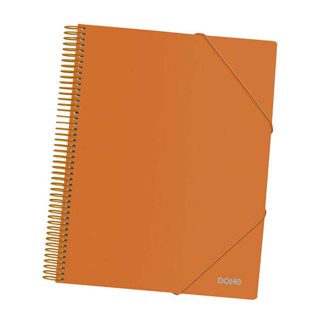 Dohe Carpeta con 40 Fundas Tamaño A4 - Tapa de Polipropileno Opaco de 800 Micras - Fundas Transparentes de 80 Micras - Espiral de Plastico de Color -  1