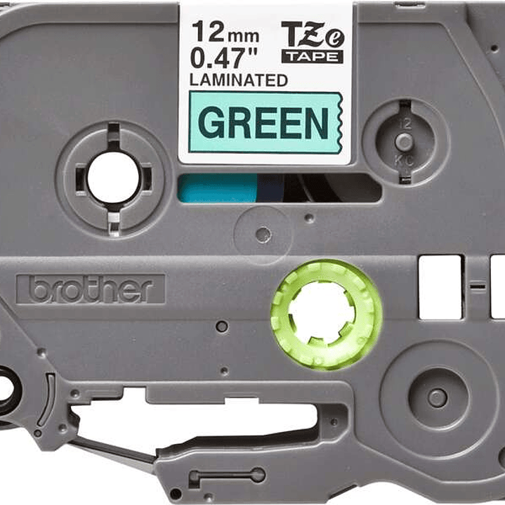Brother TZe731 Cinta Laminada Original de Etiquetas - Texto negro sobre fondo verde - Ancho 12mm x 8 metros 1