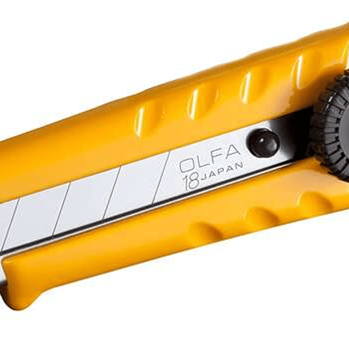 Olfa L-1 Cutter con Bloqueo de Trinquete - Empuñadura de Plastico - Canal de Acero Inoxidable 1