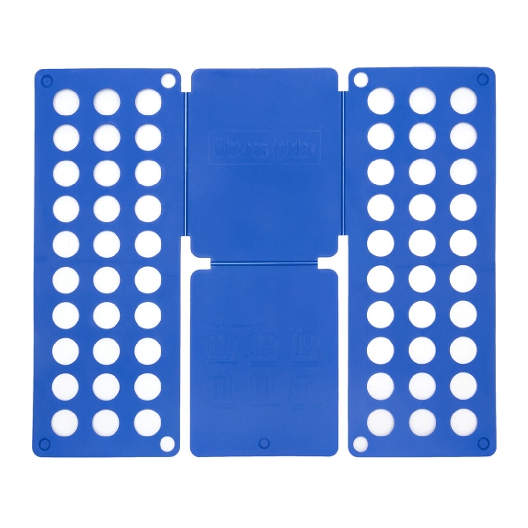 Innovagoods Doblador de Ropa - Polipropileno - Plegable - Uso Sencillo - Compacto - 24x59x1cm - Color Azul 1
