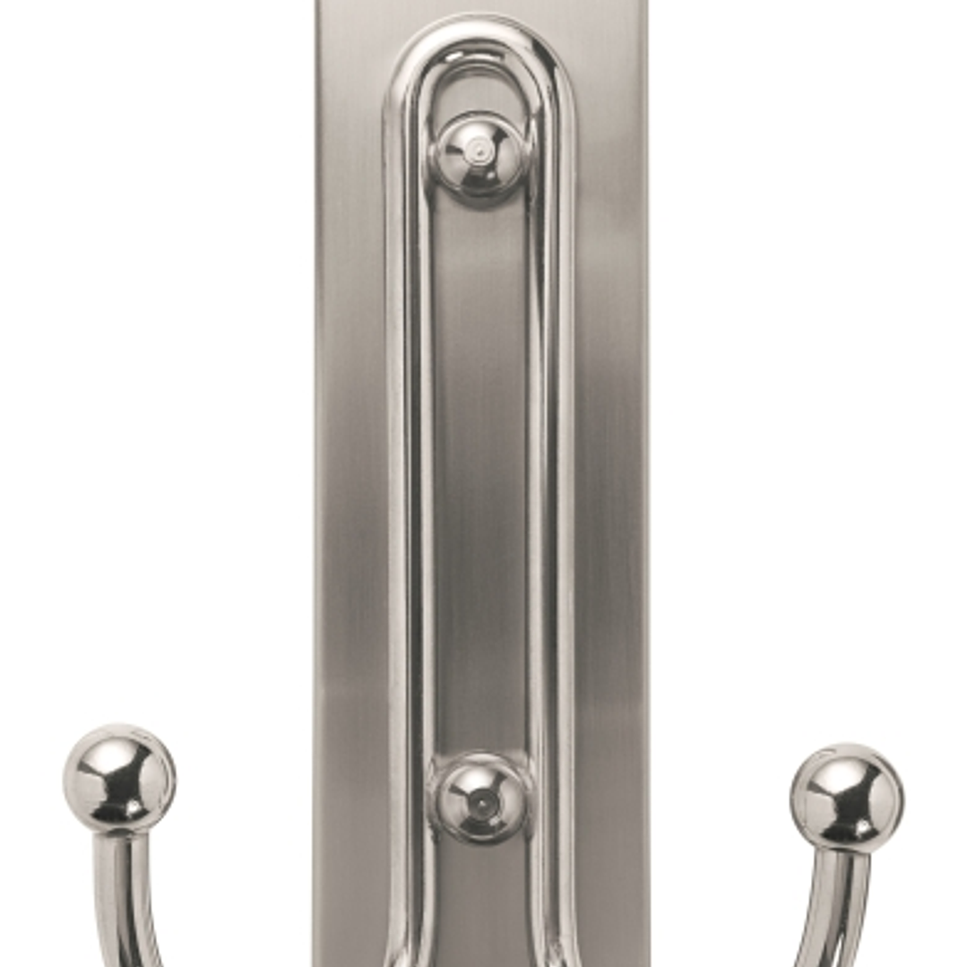 Command Gancho Doble Grande - 1 Tira Adhesiva - Color Niquel Pulido 1