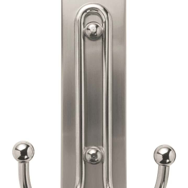 Command Gancho Doble Grande - 1 Tira Adhesiva - Color Niquel Pulido 1