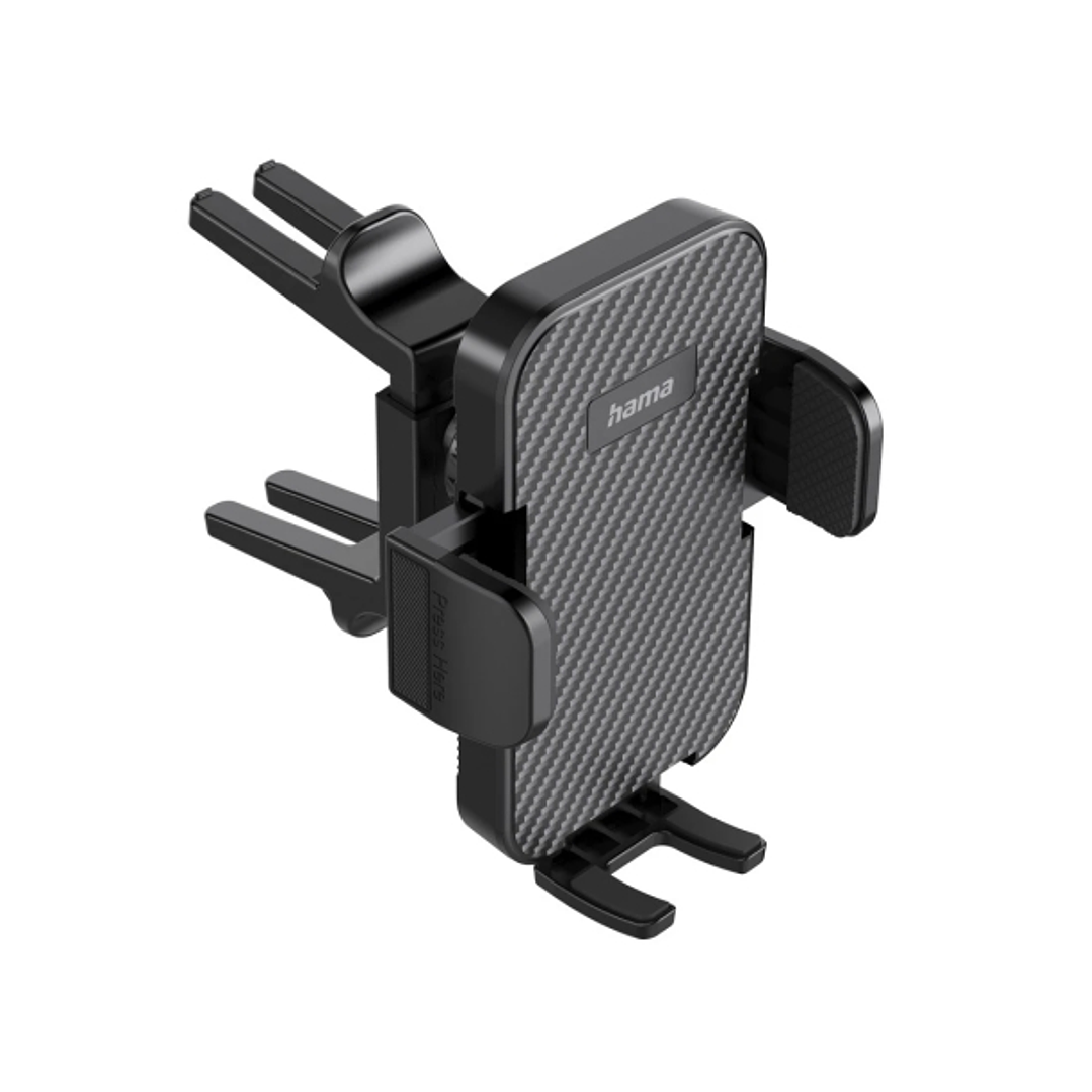 Hama Soporte de Coche para Smartphone - Pinza para Rejilla - Peso Max 230g - Universal - Color Negro 1