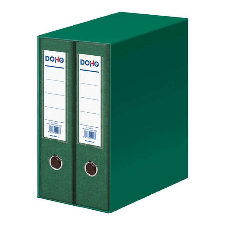 Dohe Modulo de 2 Archivadores A4 Lomo Ancho con Ollao y Rado - Carton Forrado con Polipropileno - Cantoneras Metalicas - Palanca de Maxima Calidad - C 1