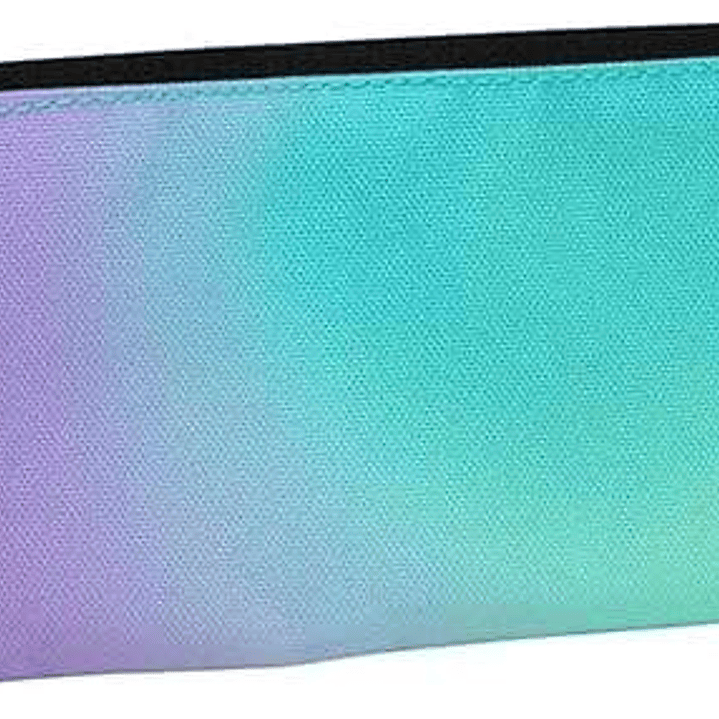 Milan Sunset Estuche Pequeño Plano Rectangular - Tejido Resistente a las Roturas y Rasgaduras - Medidas 23x9x1.3cm - Color Turquesa 1