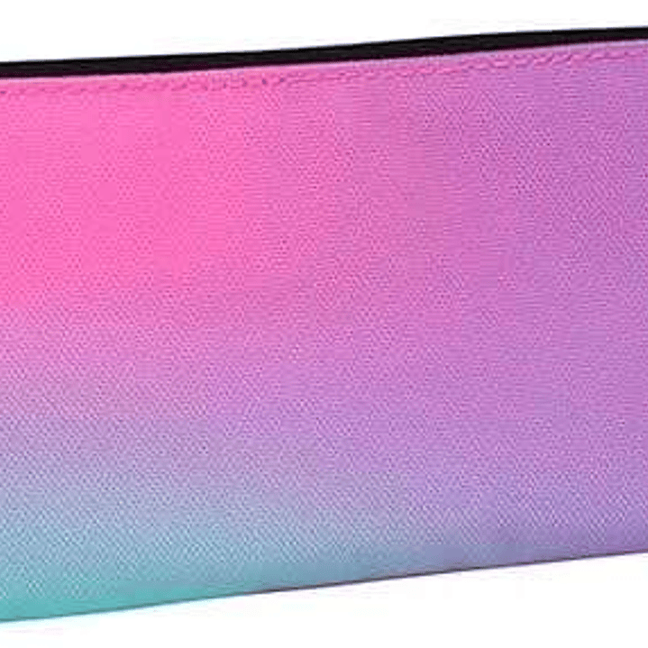 Milan Sunset Estuche Pequeño Plano Rectangular - Tejido Resistente a las Roturas y Rasgaduras - Medidas 23x9x1.3cm - Color Rosa 1