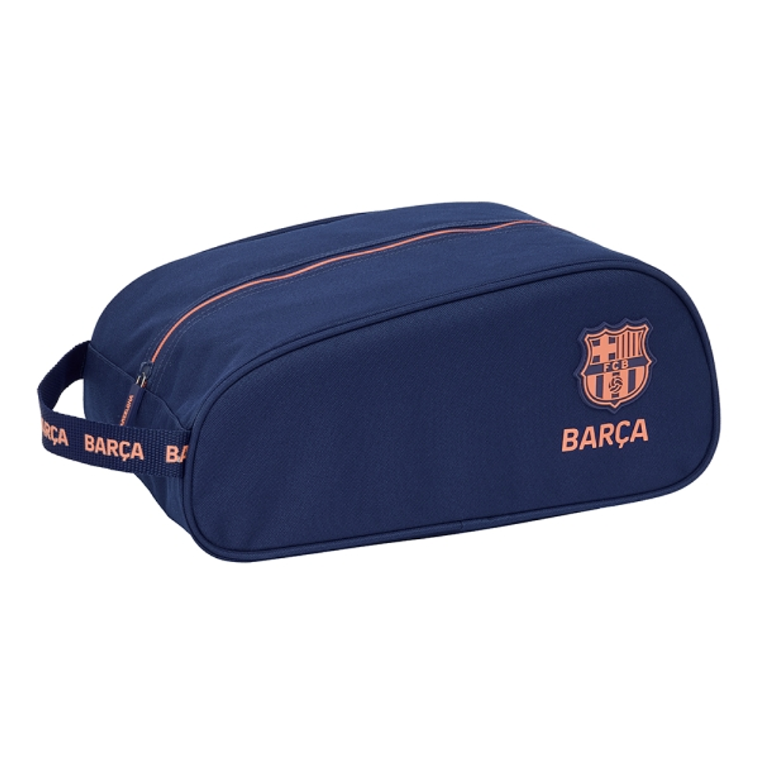 Safta F.C.Barcelona 2ª Equipacion Zapatillero - Compartimento Ovalado con Cremallera - Asa Lateral - 9.18L - 340x180x150mm - Color Azul Marino 1