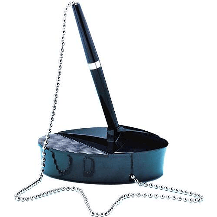 Fellowes Boligrafo con Peana - Base Pesada Antideslizante - Cadena Contra Robo de 520mm - Color Tinta Azul 1