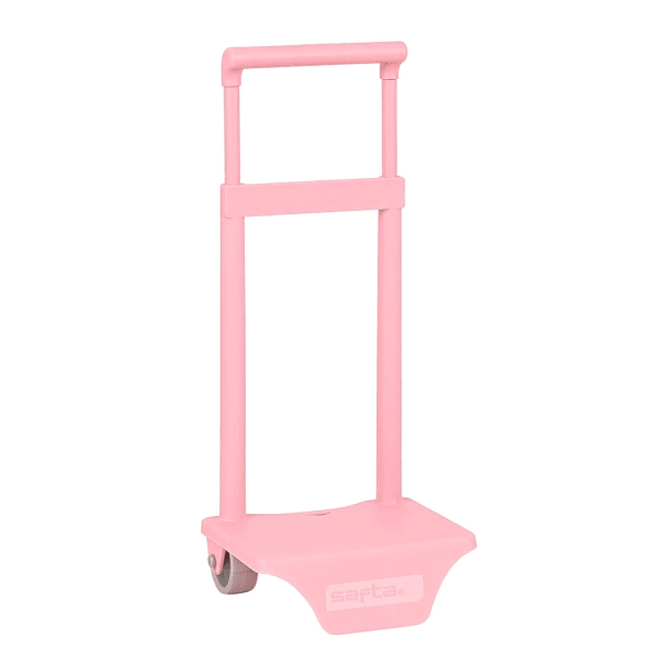 Safta Carro Guarderia Portamochilas - Sujecion Universal - Para Mochilas de hasta 22x10x27cm - Medidas Abierto 18x16x54cm - Color Rosa Palo 1