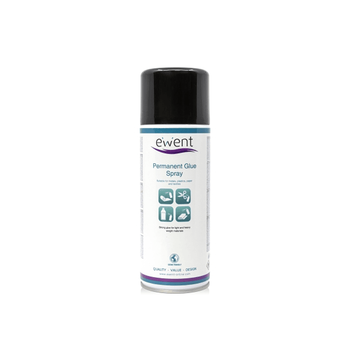 Ewent Spray de Pegamento Permanente - Secado Rapido - 395gr - Color Transparente 1