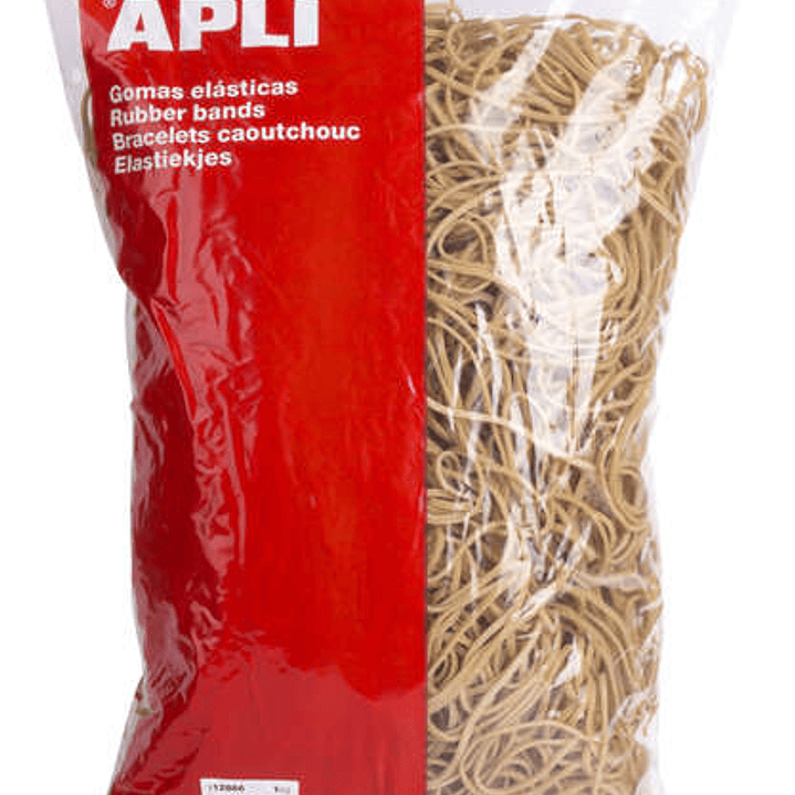 Apli Gomas Elasticas Ø 120 x 2mm - 1kg de Contenido - Gran Elasticidad y Resistencia - 70% de Caucho Natural 1
