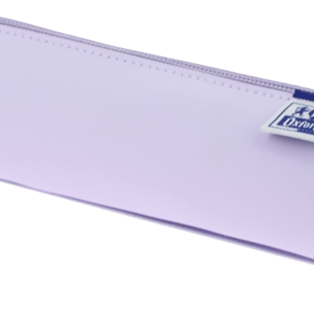 Oxford Live & Go Estuche Cuadrado Pequeño - Material Acolchado - Goma Elastica para unirlo al Cuaderno - Color Malva 1