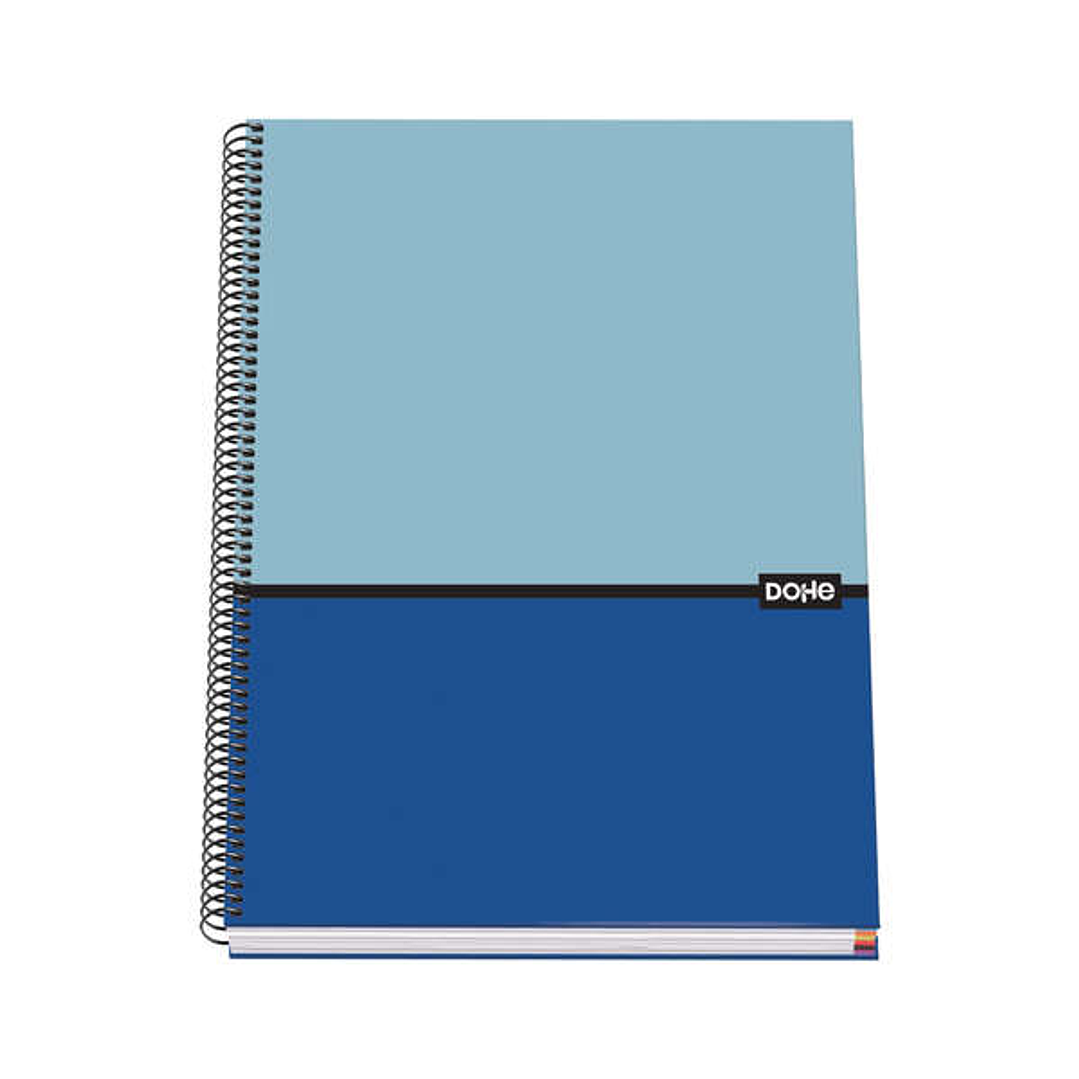 Dohe Cuaderno Espiral Tapa Dura A4 - 228x300mm - Cubierta Carton Forrado - Espiral Metalico Negro - 100 Hojas Offset 90g Microperforadas - Cuadricula  1