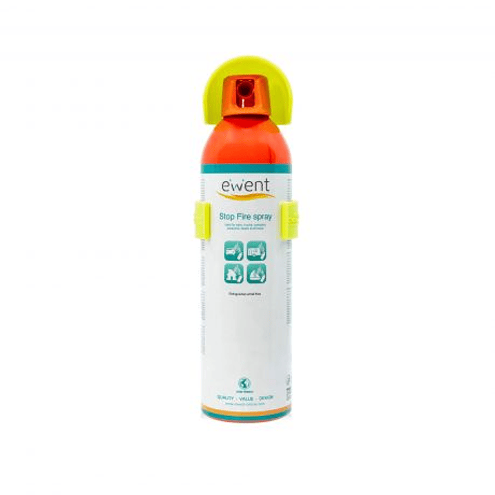 Ewent Spray Extintor para Pequeños Fuegos - Ideal para Automoviles, Camiones, Autocaravanas etc... - Certificado A, B, C y E 1