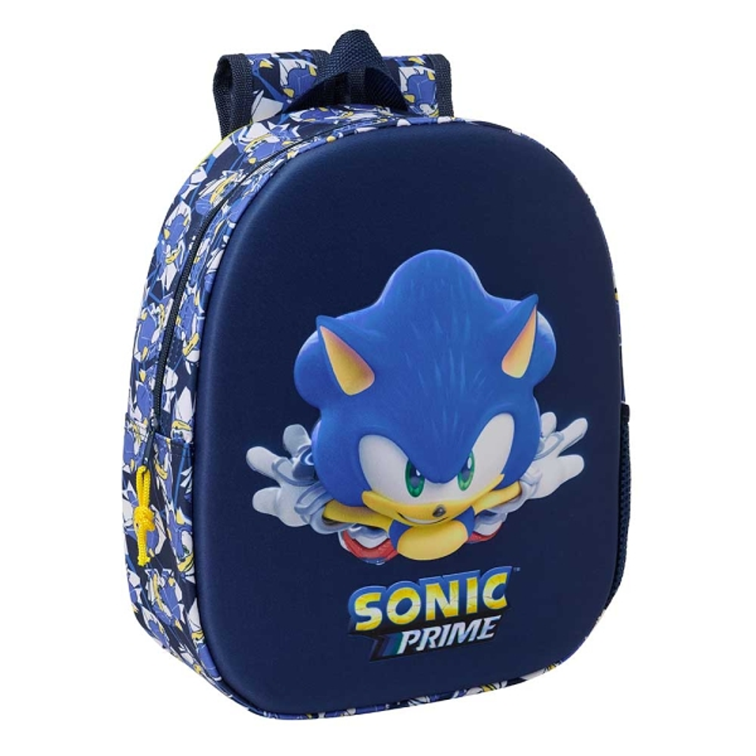 Safta Sonic Mochila 3D de 8.64L - Portabotellas - Tarjeta de Identificacion Personal - Hombreras Acolchadas - 27x33x10cm - Color Azul Marino 1
