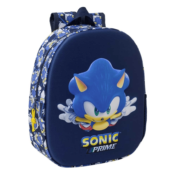 Safta Sonic Mochila 3D de 8.64L - Portabotellas - Tarjeta de Identificacion Personal - Hombreras Acolchadas - 27x33x10cm - Color Azul Marino 1