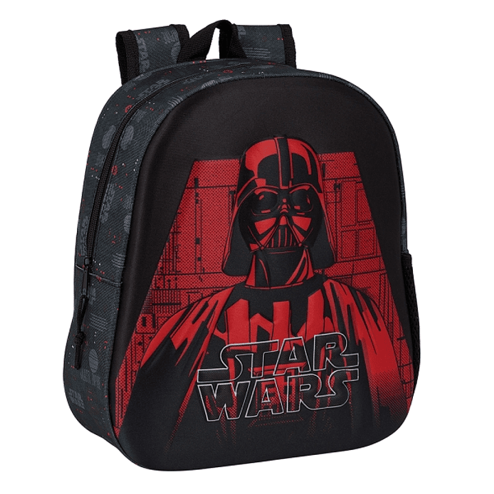 Safta Star Wars Mochila 3D de 8.64L - Portabotellas - Tarjeta de Identificacion Personal - Hombreras Acolchadas - 27x33x10cm - Color Negro 1