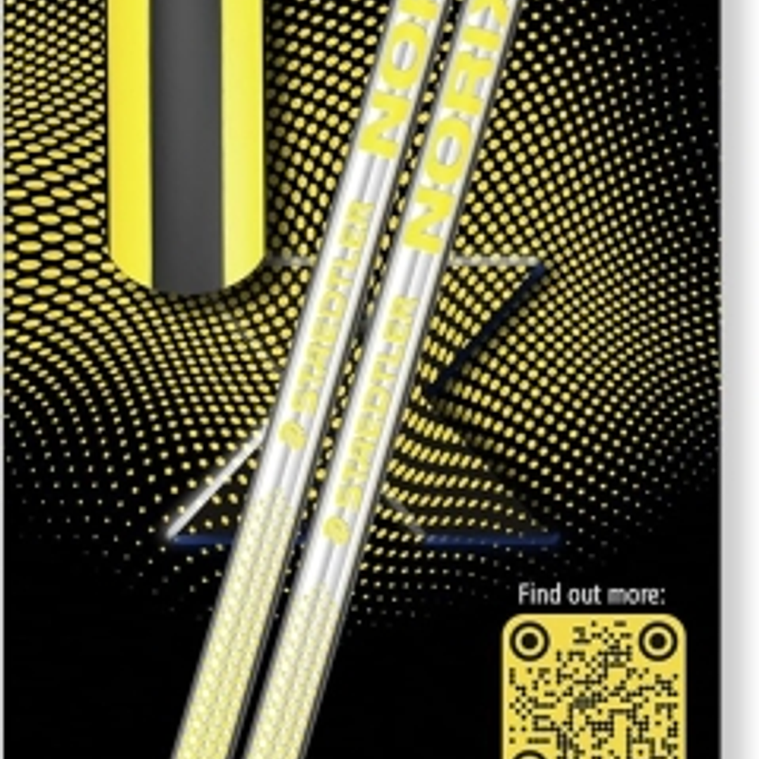 Staedtler Norix Pack de 2 Lapices de Grafito HB + Borrador + Sacapuntas - Madera Negra - Diseño Inteligente 1